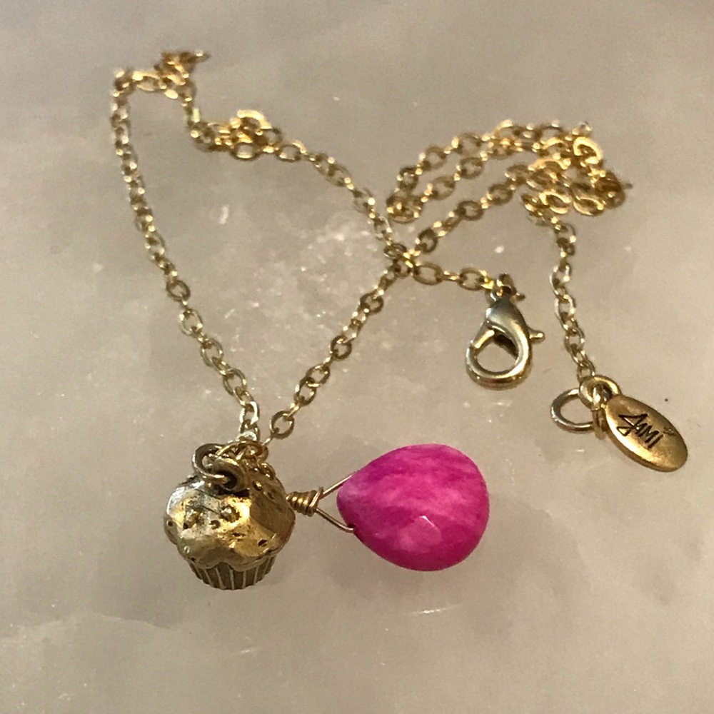 Erica Anenberg Cupcake and Stone Necklace